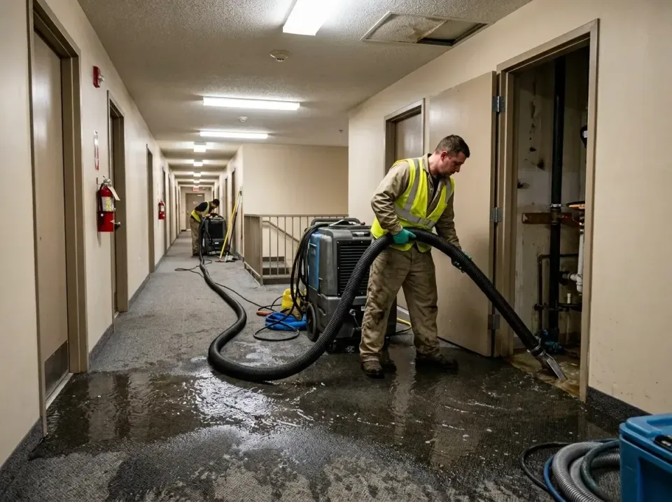 multi-unit-apartment-hallway-f-005 — frequently asked questions, Emergency Burst Pipe Water Extraction & Removal in Ludingto…